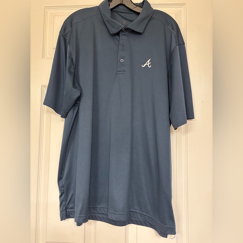 Atlanta Braves 
Men's Navy Blue Polo Shirt